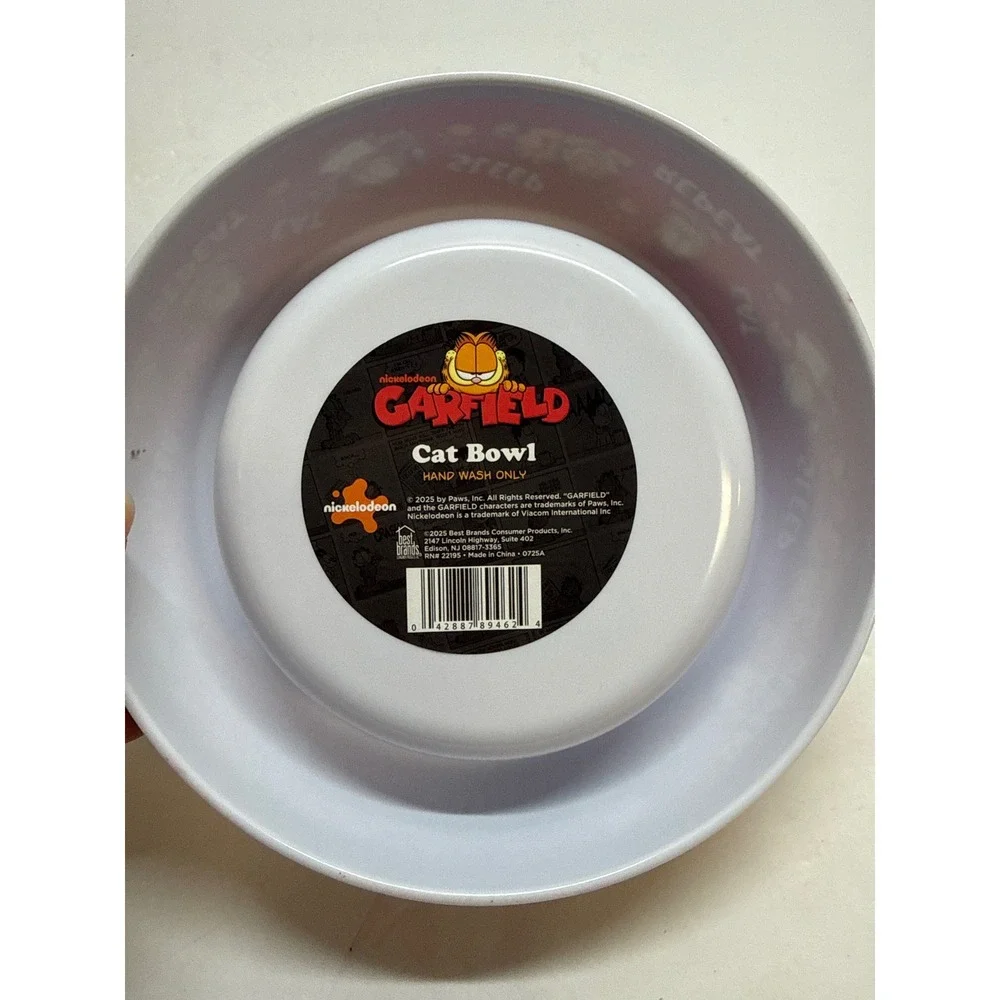 The Smurfs & Garfield Cat Bowls Set of 2 Melamine Pet Food Water Dishes New